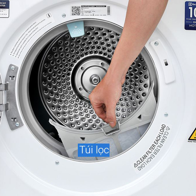 Máy sấy thông hơi Electrolux 9kg EDS904H3WC